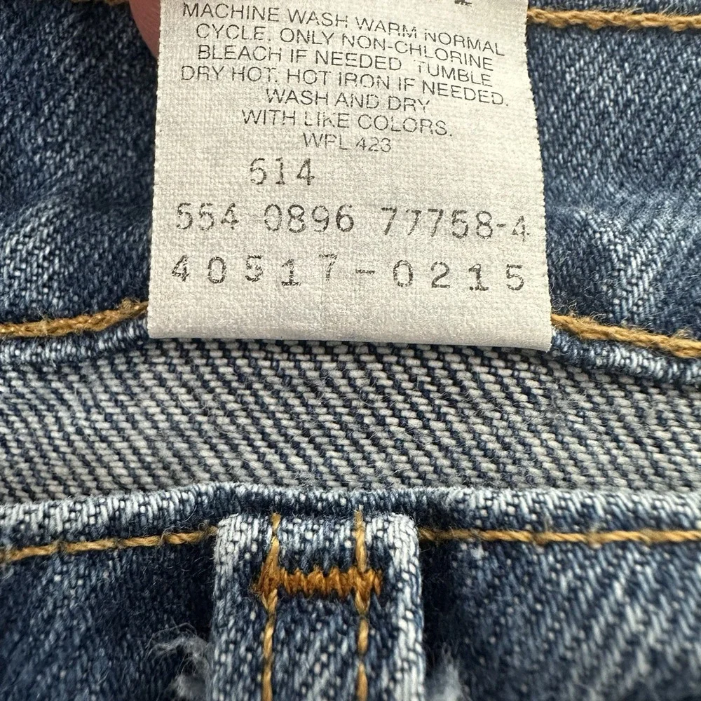 Vintage 70s Levis 517 Denim Jeans 38X32 Orange Tab Boot‎ Cut Distressed